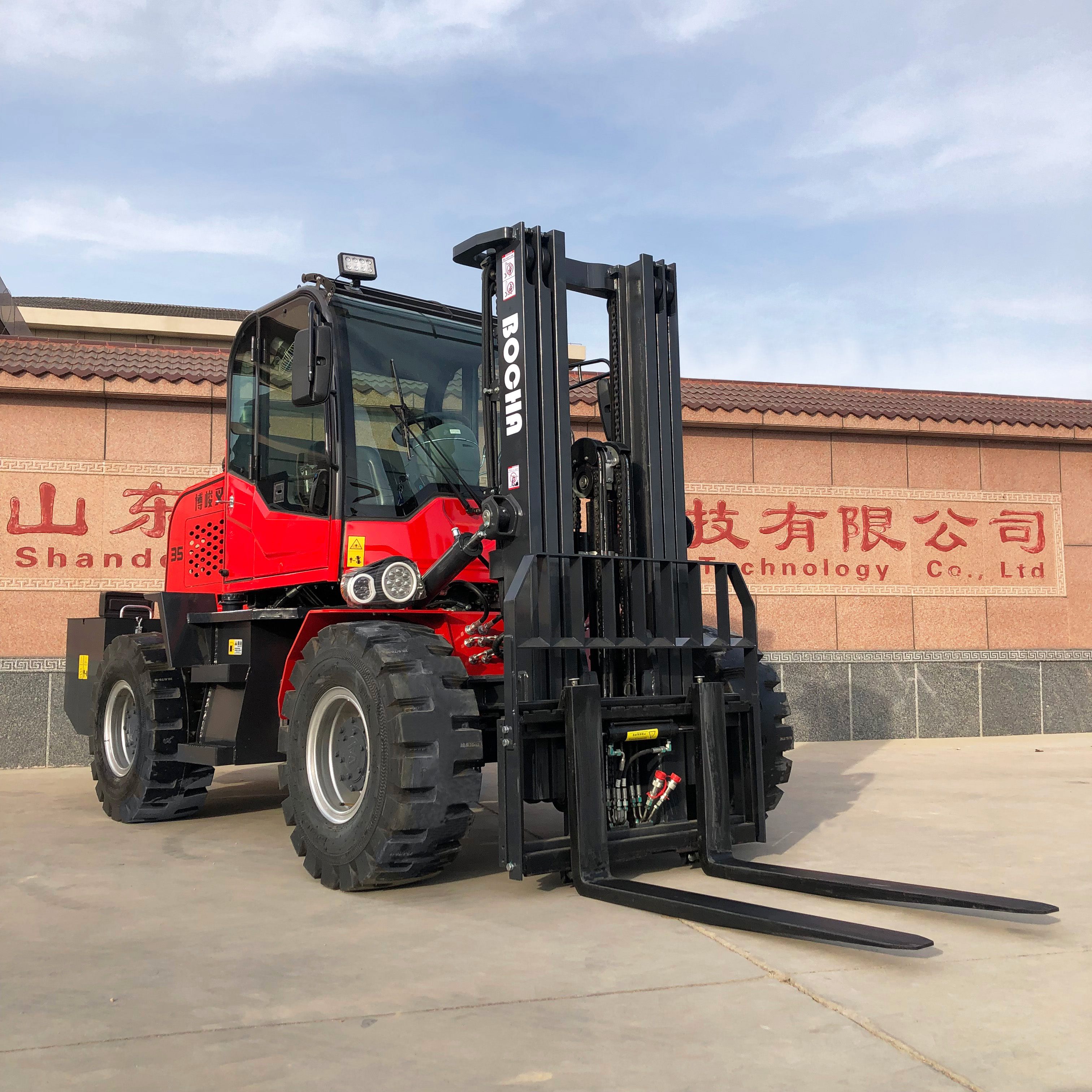 3.5t logistics, warehousing, handling, stacking, off-road forklift