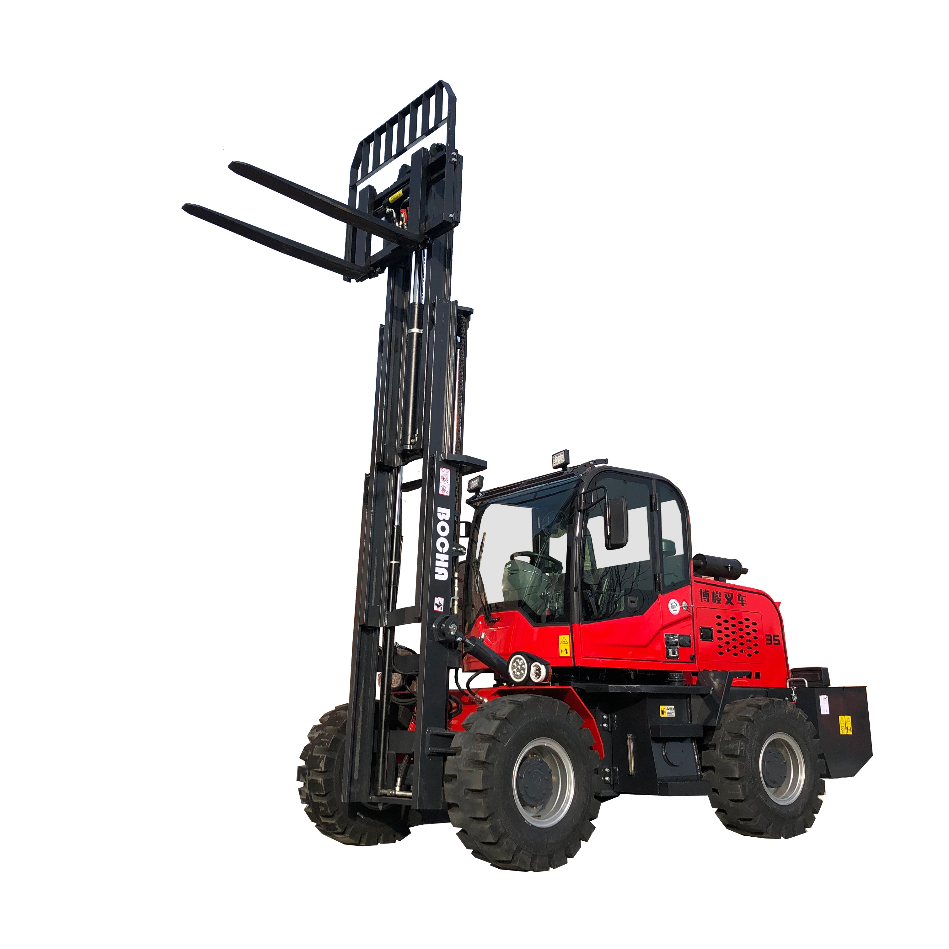 4x4 four-wheel drive off-road forklift, 
